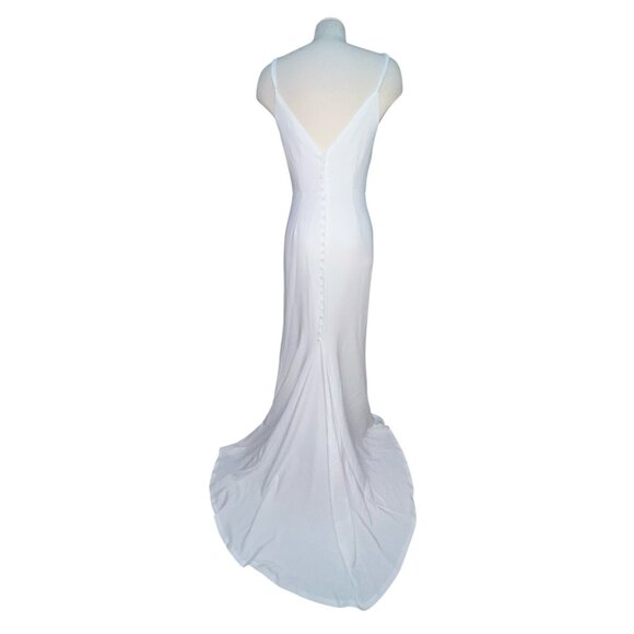 Lulus Feeling of Forever White Sleeveless Mermaid Maxi Dress Sz Medium White - Picture 10 of 14